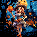 Azure Wizard Lady Escape Games4King