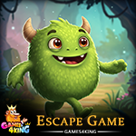 Bouncy Green Monster Escape Games4King