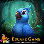 Bright Blue Parrot Rescue Games4King
