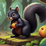 Busy Black Squirrel Rescue Games4King
