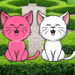 Cat Couple Garden Escape BigEscapeGames