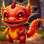Cheerful Fire Dragon Escape Games4King