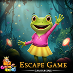 Cheerful Toad Rescue Games4King