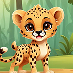 Cute Baby Cheetah Escape Games4King