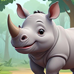 Cute Baby Rhino Escape Games4King