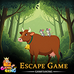 Energetic Brown Cow Escape Games4King