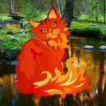 Fantasy Fire Cat Escape WowEscape