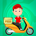Find The Pizza Delivery Boy Bike Key Games2Jolly