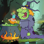 Free The Witch Trapped Girl BigEscapeGames