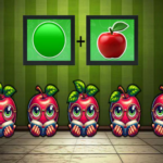 Friendly Apple Cartoon In Doorway 8BGames