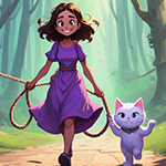 Friendly Girl And Kitty Rescue Games4King