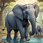 Fun Loving Elephant Rescue Games4King