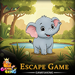 Gentle Elephant Cub Escape Games4King