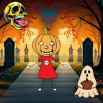 Girl Behind The Pumpkin Witch WowEscape