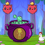 Girl Trapped Witch Mystical Pot WowEscape