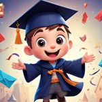 Happy Graduate Lad Rescue Games4King
