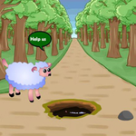 Help Fallen Down Sheep Baby WowEscape