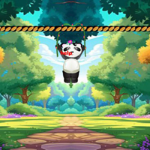 Help The Rope Hanging Panda BigEscapeGames