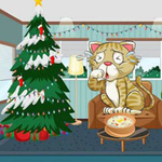 Hungry To Christmas Cat BigEscapeGames
