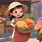 Joyful Floral Seller Rescue Games4King