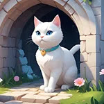 Lovely White Cat Escape Games4King