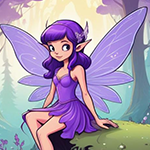 Magical Purple Fairy Rescue Games4King