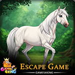 Majestic White Mare Rescue Games4King