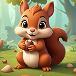 Nut Holding Squirrel Rescue Games4King