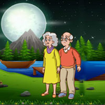 Old Couple Escape Night Forest BigEscapegames