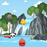 Rescue River Fall Down Panda WowEscape