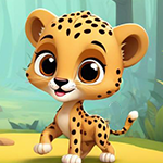 Sleepy Baby Cheetah Escape Games4King