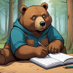 Smart Writer Bear Rescue Games4King
