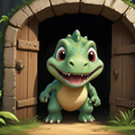 Smiling Baby Dino Rescue Games4King