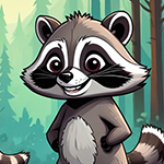 Smiling Raccoon Rescue Games4King