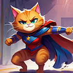 Strong Hero Cat Rescue Games4King