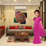 Traditional House Aunty Escape BigEscapeGames