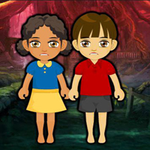 Twin Kids Danger Land Escape BigEscapeGames