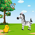 Zebra Discovers The Foal WowEscape